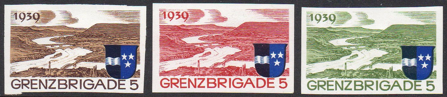 Schweiz Suisse Switzerland Soldatenmarken Eisenbahn Soldier Stamps Railway Grenzbrigade 5